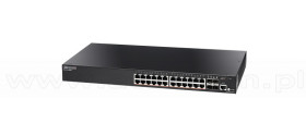 Edge-corE ECS2100-28PP, Switch zarządzalny, 24x 10/100/1000 RJ-45, 4 zintegrowane porty 1G SFP, 19"