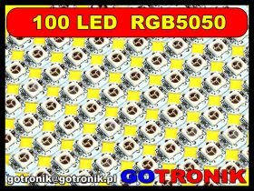 Moduł matryca 100 diod LED SMD 5050 WS2812B produkcji Epistar