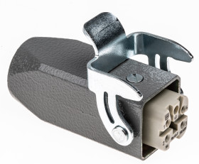 Wzmocnione złącze zasilania 4-pinowe HARTING 10A 230 → 400 V. Żeński M20