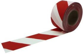 Taśma drogowa kolor: Czerwony/biały, materiał: Polipropylen, 80mm x 580m RSNA 580 RB, RS PRO