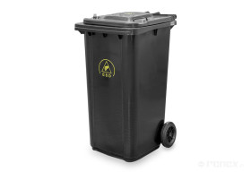 Mobilny kosz na odpady 240L z pokrywą, ESD Safe