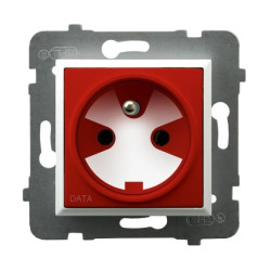 ARIA Gniazdo pojedyncze z/u DATA z kluczem uprawniającym biały GP-1UZK/m/00/22