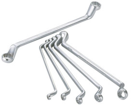 Zestaw narzędzi nastawnych Zestaw kluczy oczkowych SAM 6 x 7 → 30 x 32 mm 10 szt. Stal chromowo-wanadowa