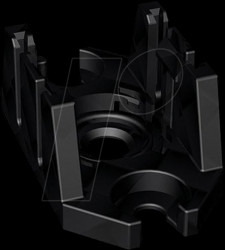 770-1626 Mounting plate, 5-pin, for distribution boards, plastic, black