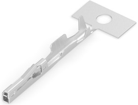 Uninsulated flat plug sleeve, 0.5 x 0.4 mm, 0.22 to 0.35 mm², AWG 24 to 22, copper alloy, tin plated, 2-1703930-4