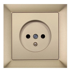 PREMIUM Gniazdo pojedyncze z/u piaskowy metalizowany GPt-16 Pr