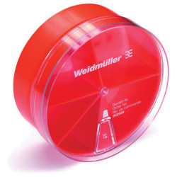 Weidmuller 9025680000 Empty Box Red Round 5 Dividers Secure Lid