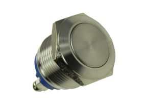 Przełącznik; przyciskowy; GQ19F-10/S; OFF-(ON); 1 tor; bez podświetlenia; monostabilny; na panel; 2A; 36V DC; 19mm; IP65; Onpow;