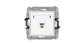 Mini Gniazdo Telefoniczne Pojedyncze 1Xrj11 4-Stykowy Beznarzędziowe Biały Mgt-1