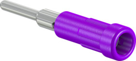 2 mm socket, solder connection, mounting Ø 3.9 mm, purple, 63.9318-26