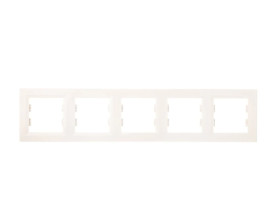 Ramka 5-krotna, pozioma, krem Asfora EPH5800523