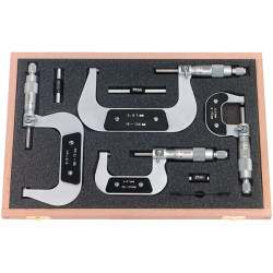 Helios Preisser 0800 513 External Micrometers Set - 7 Piece