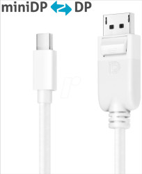 IS1100-015 MiniDP/DP cable - iSeries 1.50 m