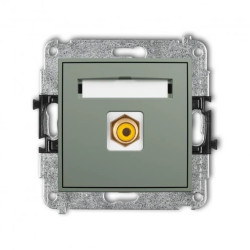 ICON Mechanizm gniazda pojedynczego RCA (typu cinch - żółty, pozłacany) szałwiowy 61IGRCA-1