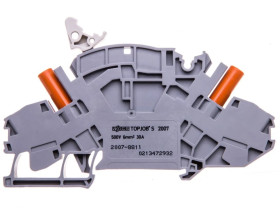 Złączka rozłączalno-pomiarowa 2-przewodowa 10mm2 do przekładników napięciowych szara 2007-8811