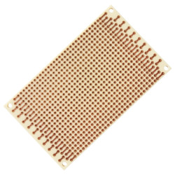 Lab board, 100 x 60 mm, pitch 2.54 mm, single sided, CEM1 epoxy, Cu 35 µm, 1906SA049