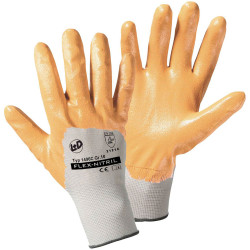 L&#x2B;D 1496C-12 Flex-Nitril Glove XXL Polyester Protective 1 Pair