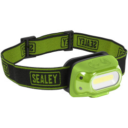 Sealey HT08RG Rechargeable Head Torch with Auto-Sensor 8W COB LED - Green