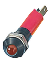 Lampka kontrolna do montażu panelowego 12V, czerwona 8mm LED Czarny CML Innovative Technologies