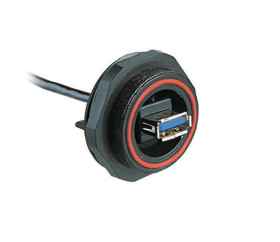 Złącze USB Type A Montaż na panelu Żeński 3 ,1-portowe