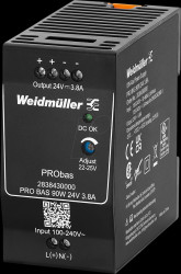 2838430000 Switching power supply for rail mounting, PRObas, 90 W, 24 V, 3.