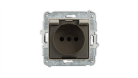 Icon Mechanizm Gniazda Bryzgoszczelnego Z Uziemieniem 2P+Z (Klapka Dymna,...