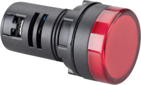 Signal light, 12 V (AC), 12 V (DC), red, Mounting Ø 22 mm, LED number: 1, 58601211