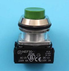 NEF-30-WXYz ZIELONY 230V PRZYCISK