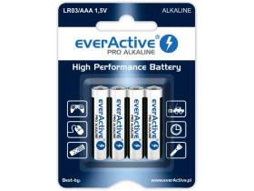 4x Bateria R-03 LR3 AAA alkaiczne EverActive Pro