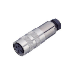 Binder 99-5114-15-05 Female Cable Mount Silver Plated 5 Pin with 4-6mm Outlet
