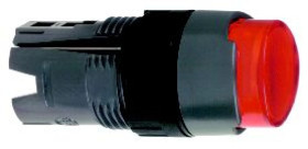 Główka przycisku podświetlanego, O 16, wyst., czerw. z sam. powr. 12...24V ZB6AE4