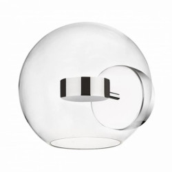 Elegancki kinkiet do sypialni ENCELADUS chrom, szklany klosz, LED 5W barwa ciepła- W0428-01D-F4AC Zuma Line