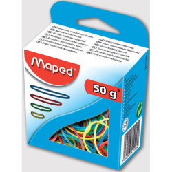 Maped Helix 351100 Elastic Bands in Assorted Colours &amp; Sizes Qty 50g