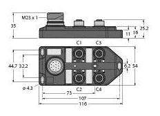 Rozdzielacz czujnik / element wykonawczy, pasywny Turck TB-4M12-4-CS12T 6611900 1 szt.