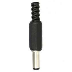 Wtyk dc 2.1/5.5mm lutowany zasilający długi 14mm
