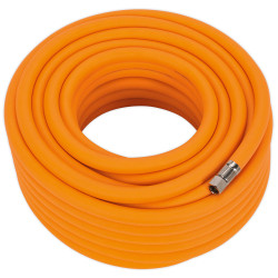 Sealey AHHC2038 Air Hose 20m x Ø10mm Hybrid High Visibility with 1/4"BSP Unions