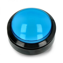 Push Button 6cm - niebieski