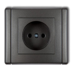 FLEXI Gniazdo pojedyncze b/u grafitowy 11FGP-1p