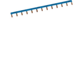 Szyna grzebieniowa kołkowa pozioma 1P 10mm2 13M powłoka niebieska KB163N HAGER