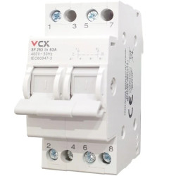 Przełącznik modułowy instalacyjny wyboru zasilania sieci 1-0-2 2P 63A SF463 VCX
