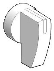 Uchwyt 35mm nowy kształt, czerw., zestaw 5 szt. KZ41H