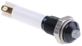 Lampka kontrolna do montażu panelowego 24V dc Zielony, czerwony 6mm LED Czarny Końcówka lutownicza RS PRO