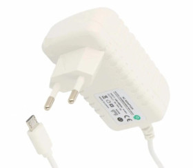 POSB05200A-WH-MICRO Zasilacz adapter biały 10W 5V 2A 10W gniazdo AC:CEE7/16. wtyk DC: micro USB