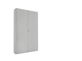Szafka wolnostojąca, SE, drzwi: 2, Blacha stalowa, Jasnoszary, 2000 x 1200 x 300mm, IP55