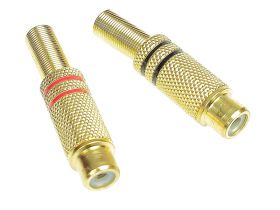 Gniazdo RCA CHINCH komplet -czarne czerwone (2szt)