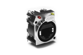 Złącze XLR 8 -pinowe Montaż na panelu XLR Żeński Metal