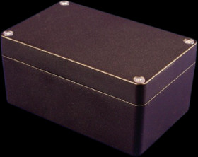 Aluminum die cast enclosure, (L x W x H) 125 x 81 x 59 mm, black (RAL 9005), IP66, 1550Z108BK
