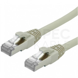 Patchcord S/FTP kat.6A PiMF kabel sieciowy LAN 2x RJ45 linka PoE szary 1m GT NETWORKS