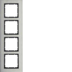 Berker B.7 Ramka 4-krotna pionowa stal szlachetna/antracyt 10143606