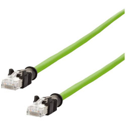 Metz Connect 142M2X55010 RJ45 cable CAT 6A S/FTP 1.00 m Green PUR coating